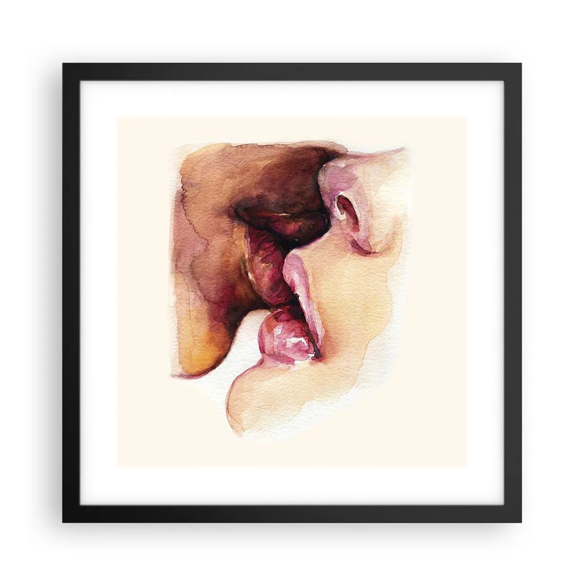 Plakat w czarnej ramie - Jak noc i dzień, ziemia i niebo - 40x40 cm