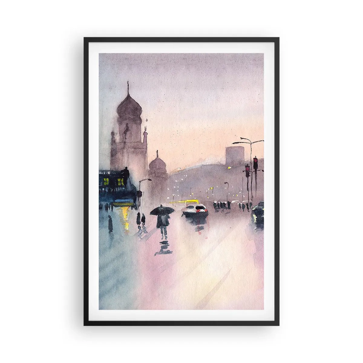 Plakat w czarnej ramie - W deszczowej mgiełce - 61x91 cm