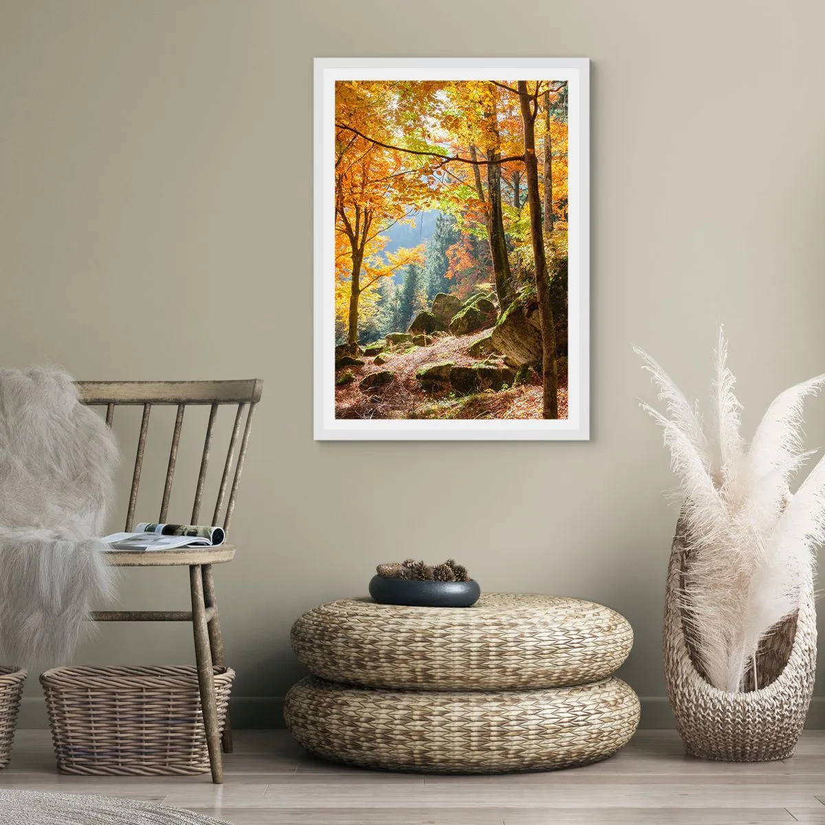 Plakat w białej ramie - Czas na odpoczynek - 61x91 cm