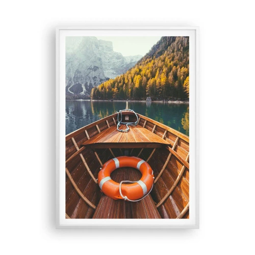 Plakat w białej ramie - Górska wycieczka - 70x100 cm