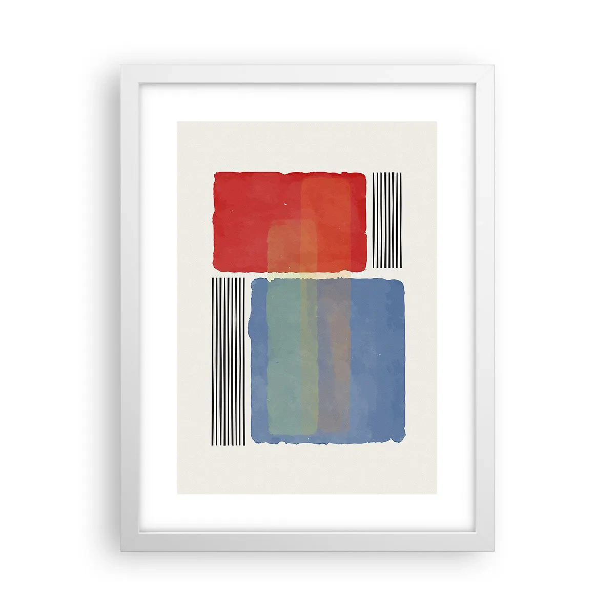 Plakat w białej ramie - Duch i litera geometrii - 30x40 cm