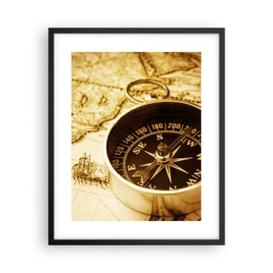 Plakat w czarnej ramie - Na wschód czy na zachód? - 40x50 cm
