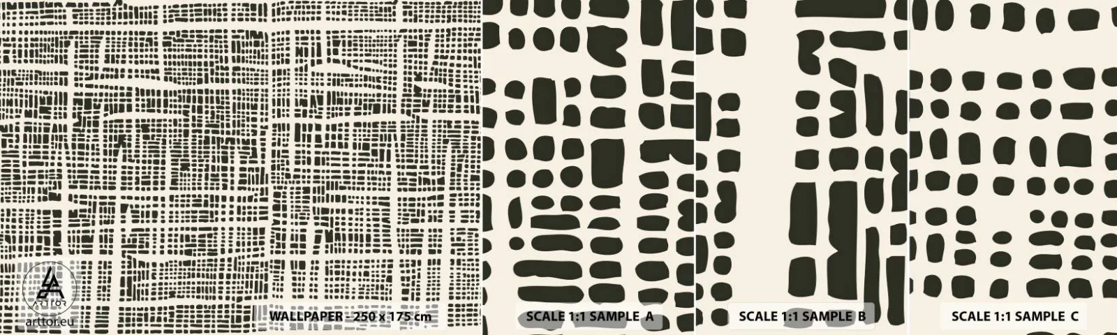 Fototapeta Próbka Samoprzylepna Deluxe Sticker - Kompozycja utkana - Abstrakcja, Grafika, Sztuka - 100x30 cm