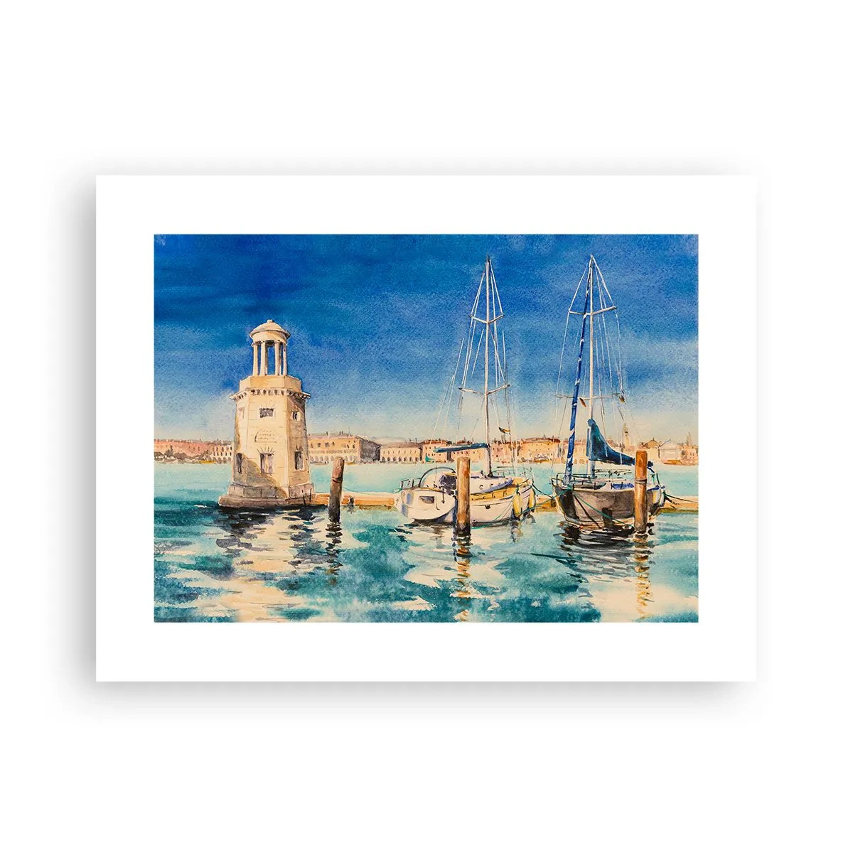 Plakat - Słoneczna laguna - 40x30 cm