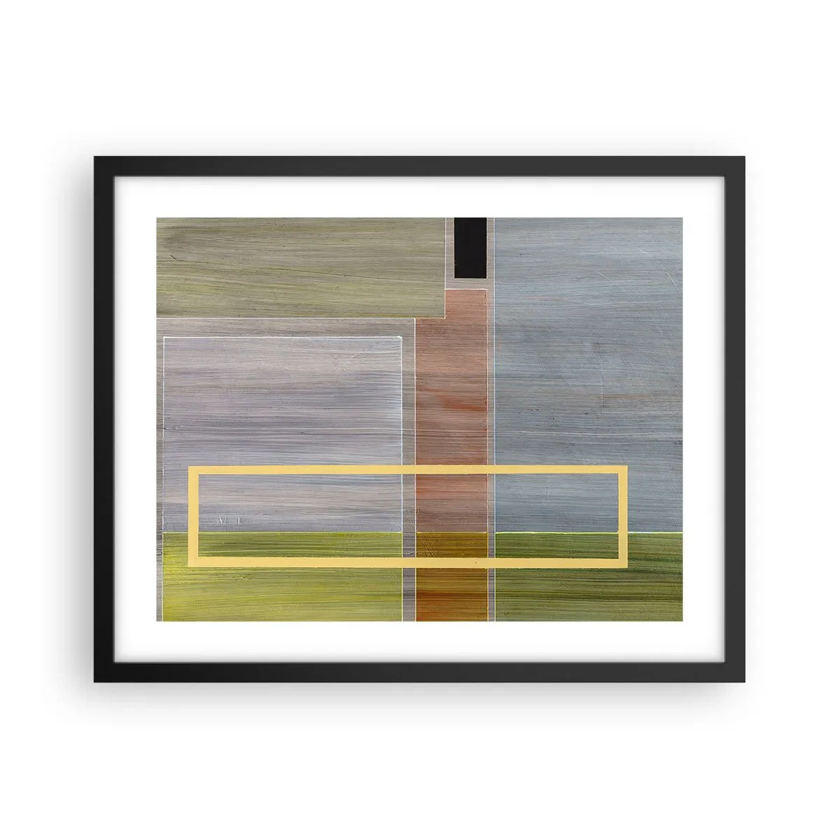 Plakat w czarnej ramie - Prosto i spokojnie - 50x40 cm