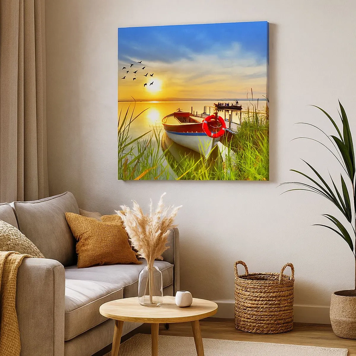 Obraz na płótnie - Kormorany odlatują już - 30x30 cm