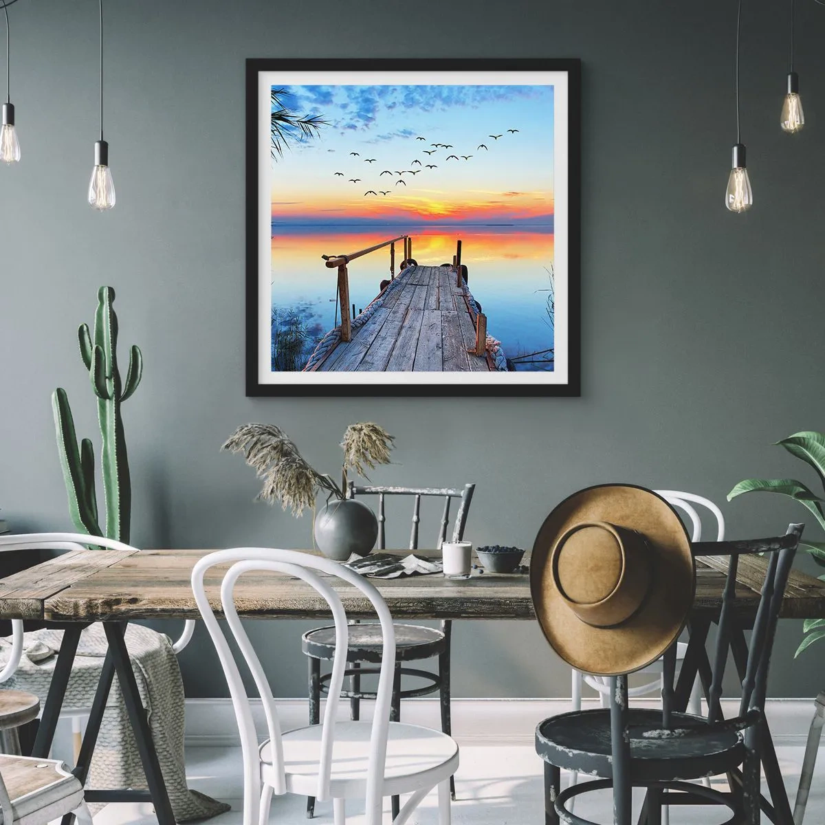 Plakat w czarnej ramie - Pora wracać… - 30x30 cm
