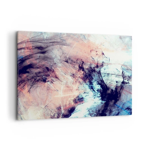 Obraz na płótnie - Abstrakcyjna kompozycja w pastelowych i ciemnych tonach - 100x70cm - Poczuj wiatr - Nowoczesna dekoracja ścienna do salonu, kuchni i sypialni ARTTOR