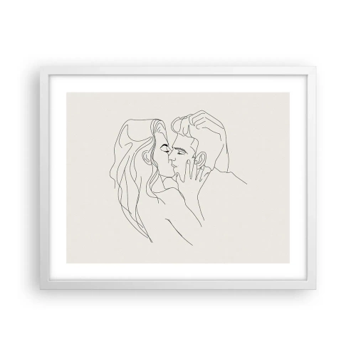 Plakat w białej ramie - Splątani uczuciem - 50x40 cm