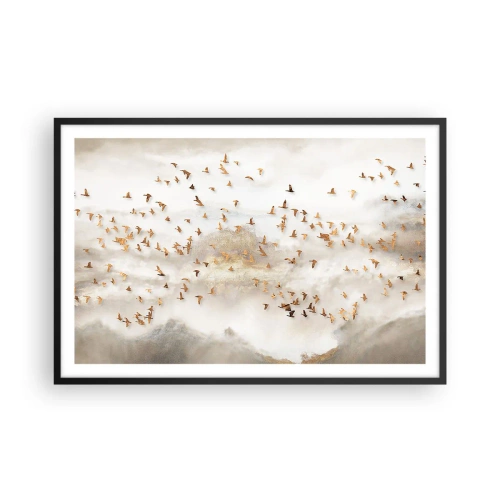 Plakat w czarnej ramie - Już czas… - 91x61 cm