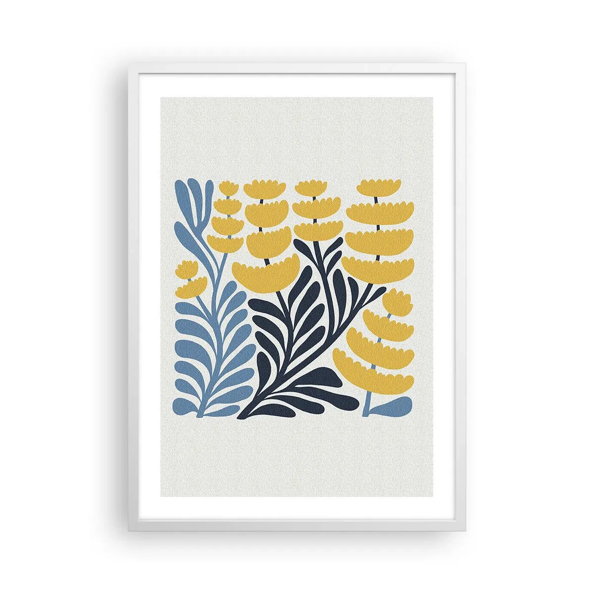 Plakat w białej ramie - Słoneczna rabata - 50x70 cm