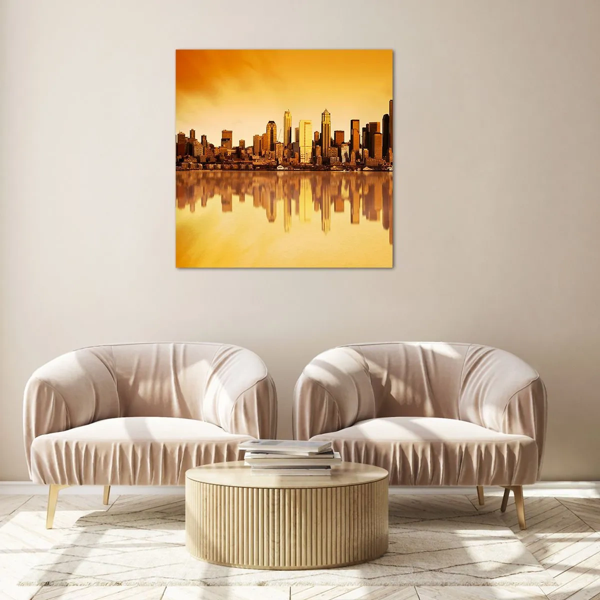 Obraz na szkle - Cisza metropolii - 30x30 cm