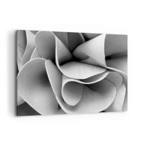 Obraz na płótnie - Czarno-białe detale abstrakcyjnych form - 120x80cm - Dzieje się w przestrzeni - Nowoczesna dekoracja ścienna do salonu, kuchni i sypialni ARTTOR