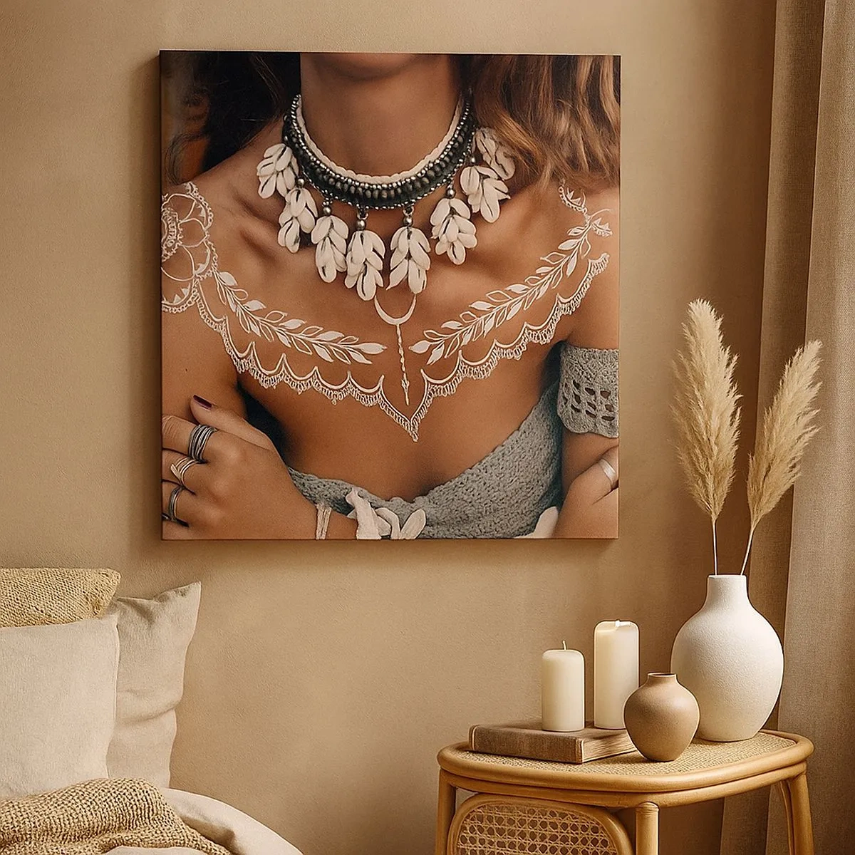 Obraz na płótnie - Talizmany, rytuały kobiecości - 30x30 cm