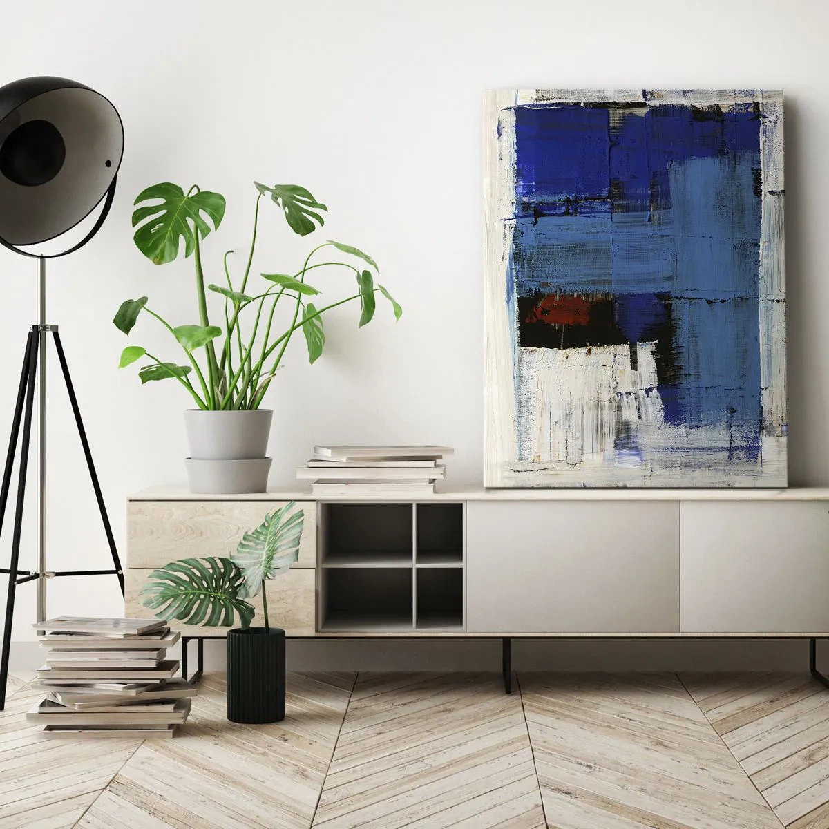 Obraz na płótnie - Sekret błękitu - 45x80 cm