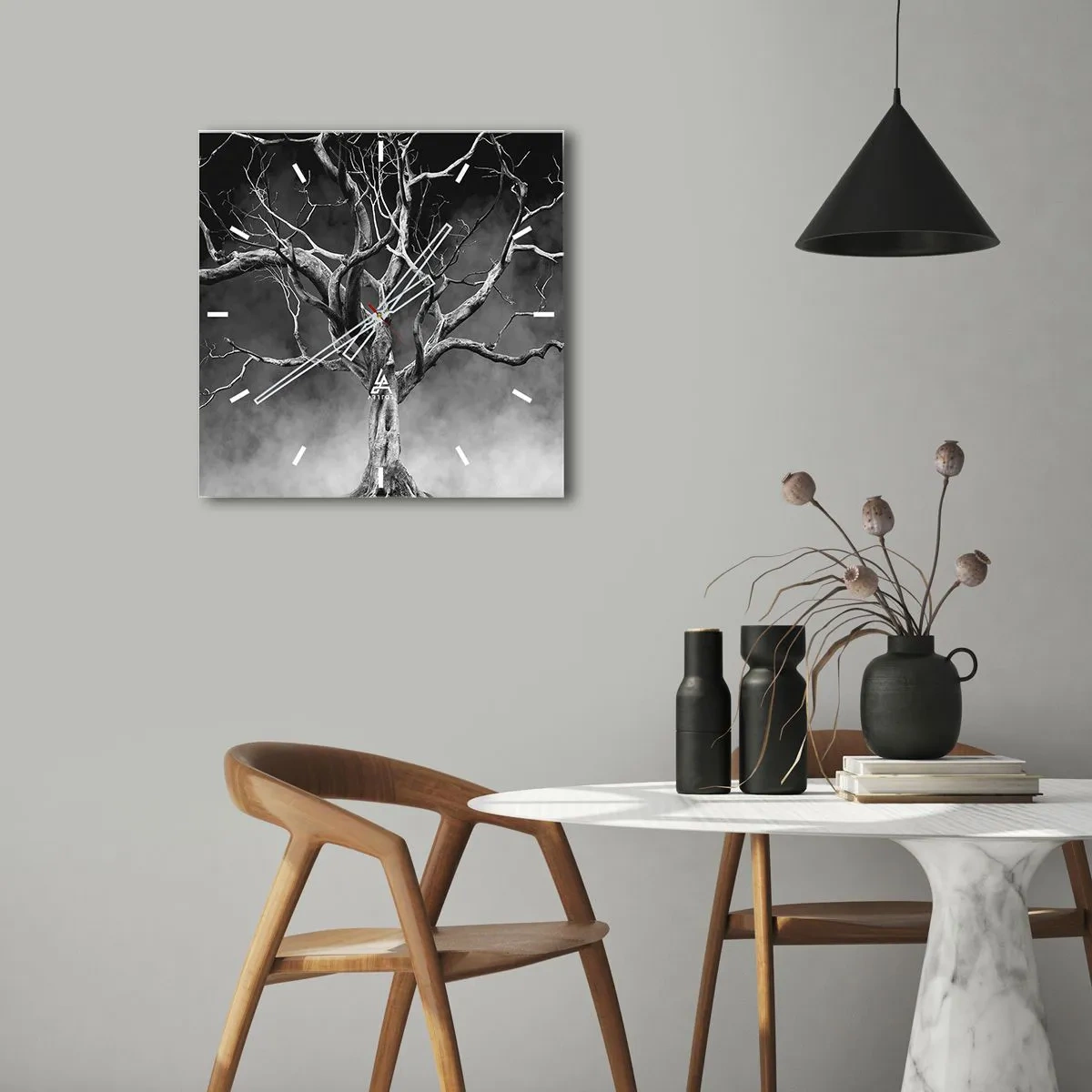 Zegar ścienny - Pierwotne i święte - 40x40 cm