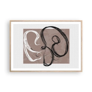 Plakat w ramie jasny dąb - Kompozycja – poszukiwanie pełni - 100x70 cm