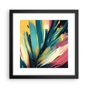 Plakat w czarnej ramie - Kompozycja – eksplozja radości - 30x30 cm
