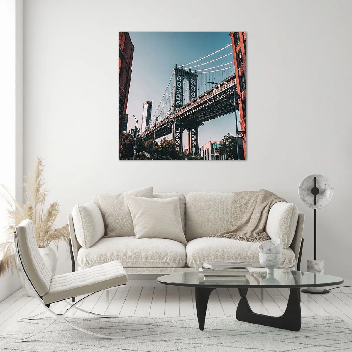 Obraz na szkle - Nad falami miasta - 70x70 cm