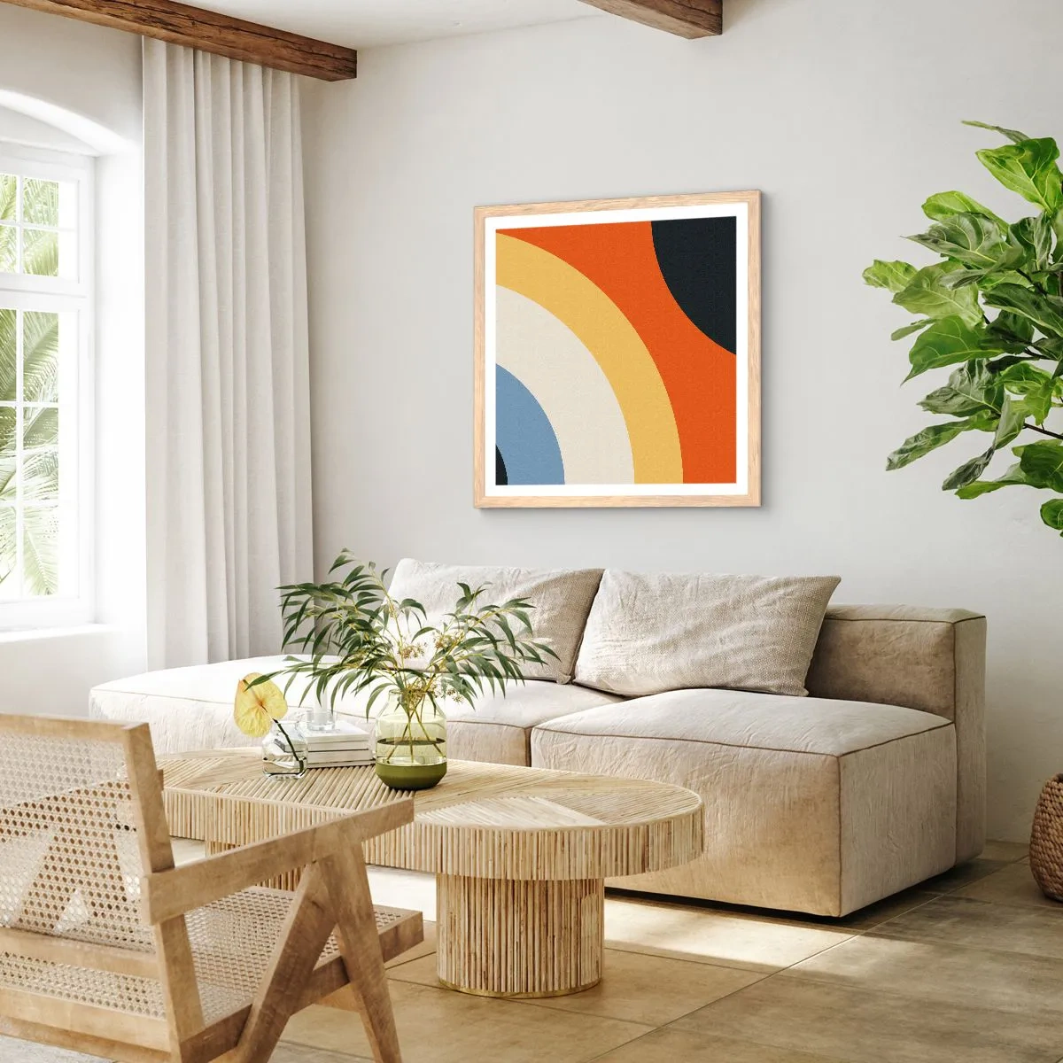 Plakat w ramie jasny dąb - Ku sobie - 50x50 cm