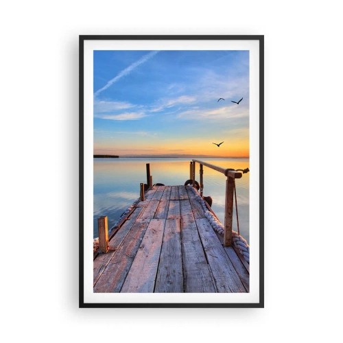 Plakat w czarnej ramie - Iść przed siebie ku słońcu - 61x91 cm