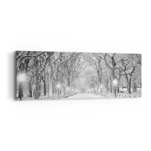 Obraz na płótnie - Cztery pory roku – zima - 90x30 cm