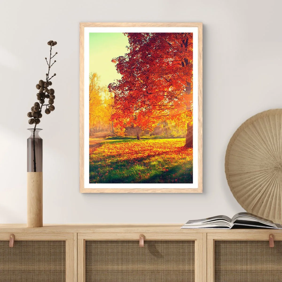 Plakat w ramie jasny dąb - Rude jest piękne - 70x100 cm