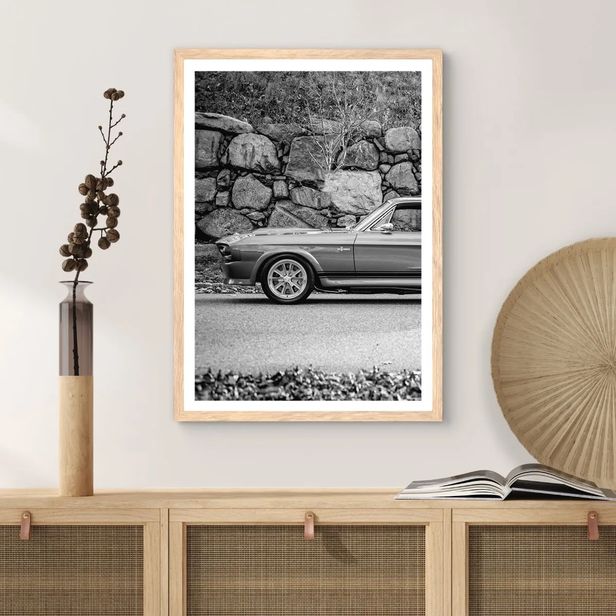 Plakat w ramie jasny dąb - Legenda lat 60. - 70x100 cm