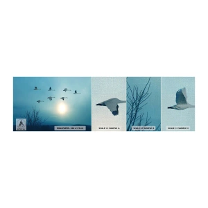 Fototapeta Próbka Premium Canvas - Żegnaj lato na rok - Krajobraz, Bocian, Ptaki - 100x30 cm