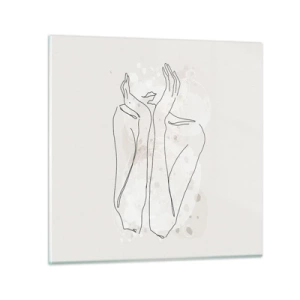 Obraz na szkle - Rozmarzona chwila - 70x70 cm