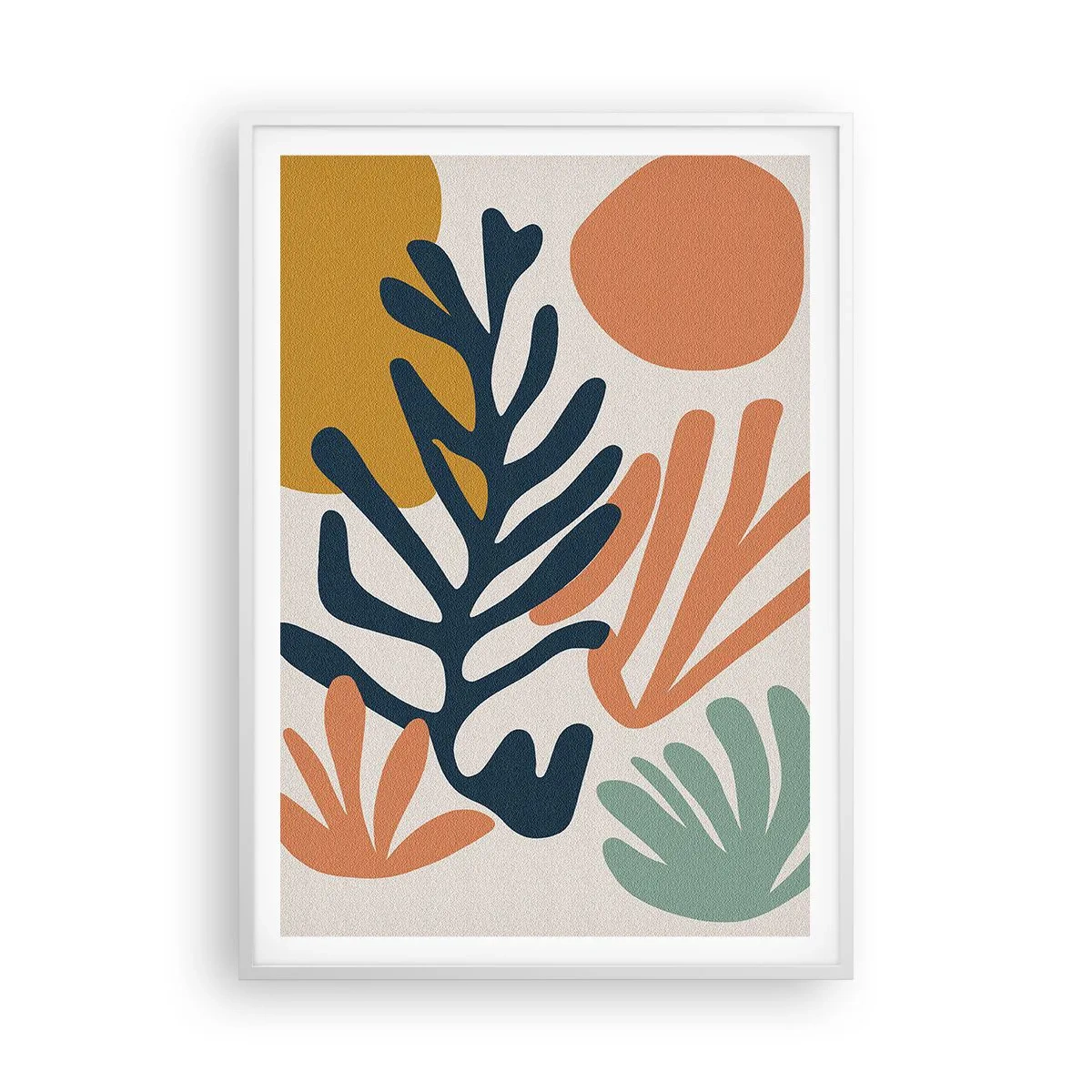 Plakat w białej ramie - Koralowe morza - 70x100 cm