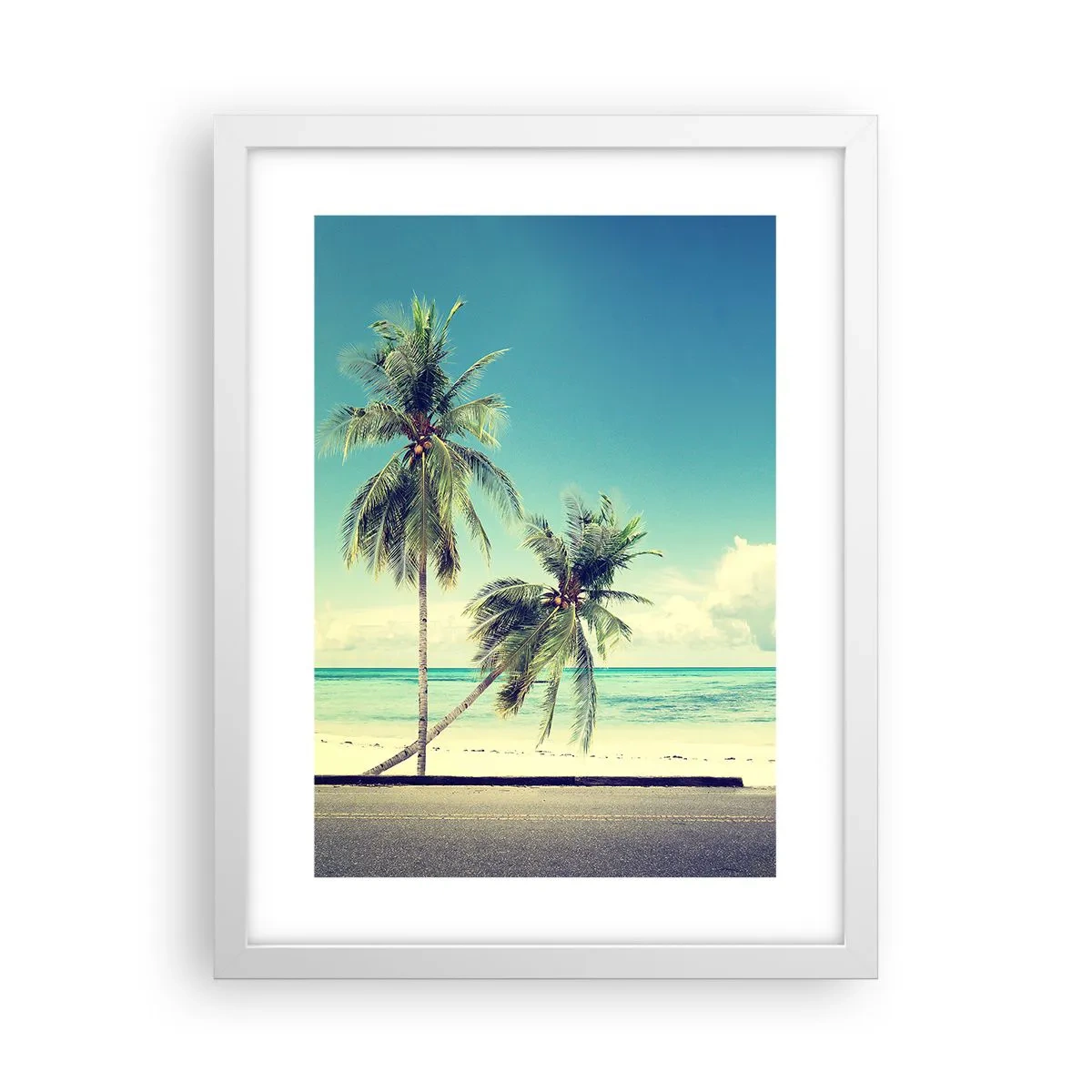 Plakat w białej ramie - Wakacje czas zacząć - 30x40 cm