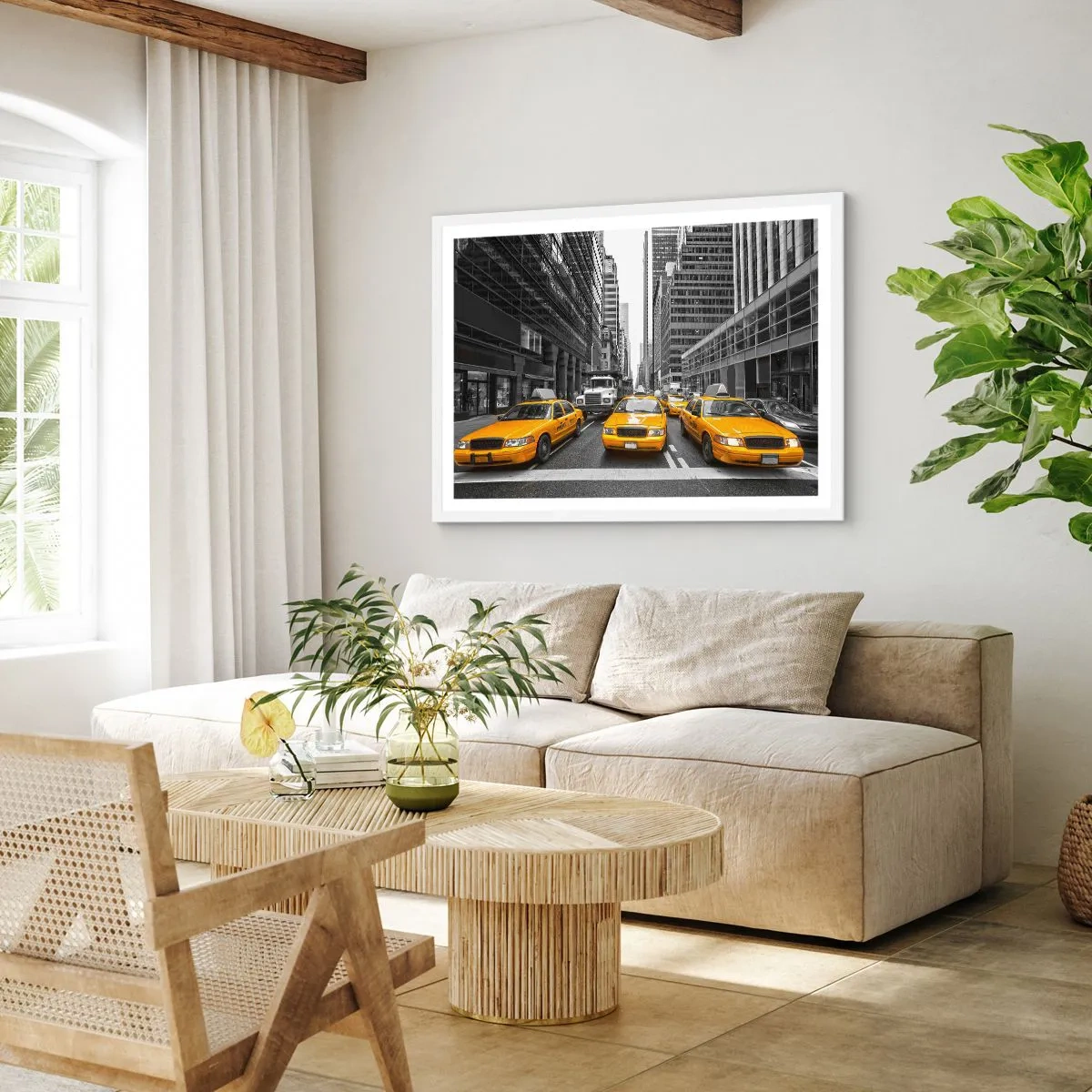 Plakat w białej ramie - To my ubarwiamy miasto - 91x61 cm