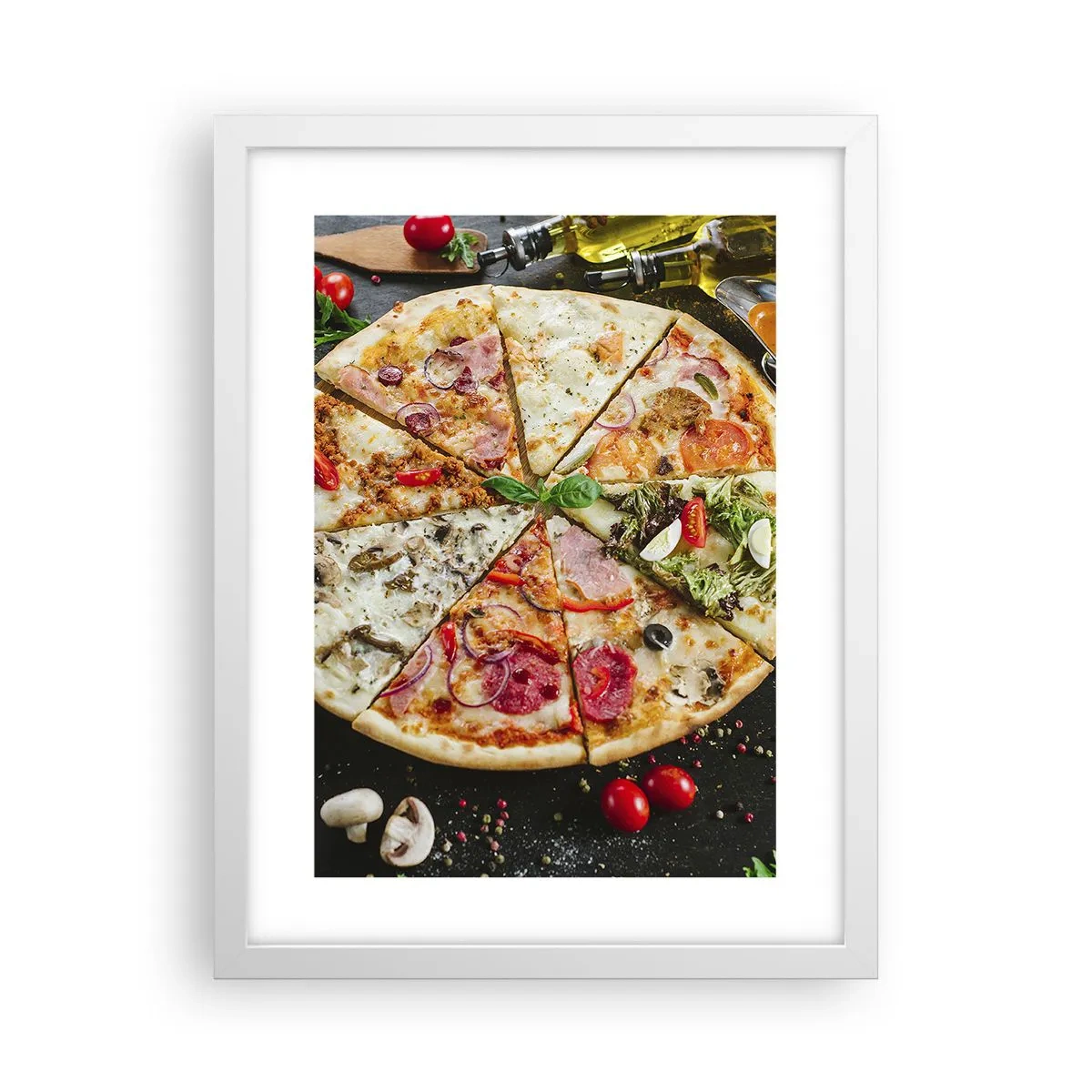 Plakat w białej ramie - Wachlarz smaków - 30x40 cm