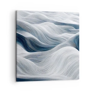 Obraz na płótnie - Biało-błękitne fale - 60x60 cm