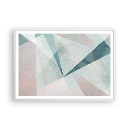 Plakat w białej ramie - Spokojnie choć dynamicznie - 100x70 cm