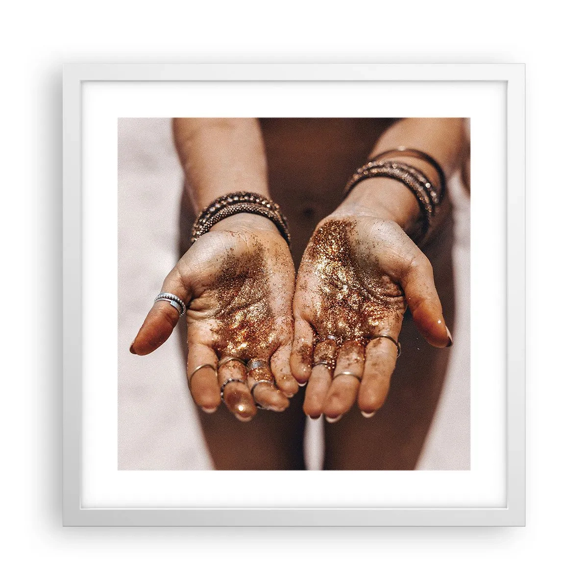 Plakat w białej ramie - Dar dla ciebie - 40x40 cm