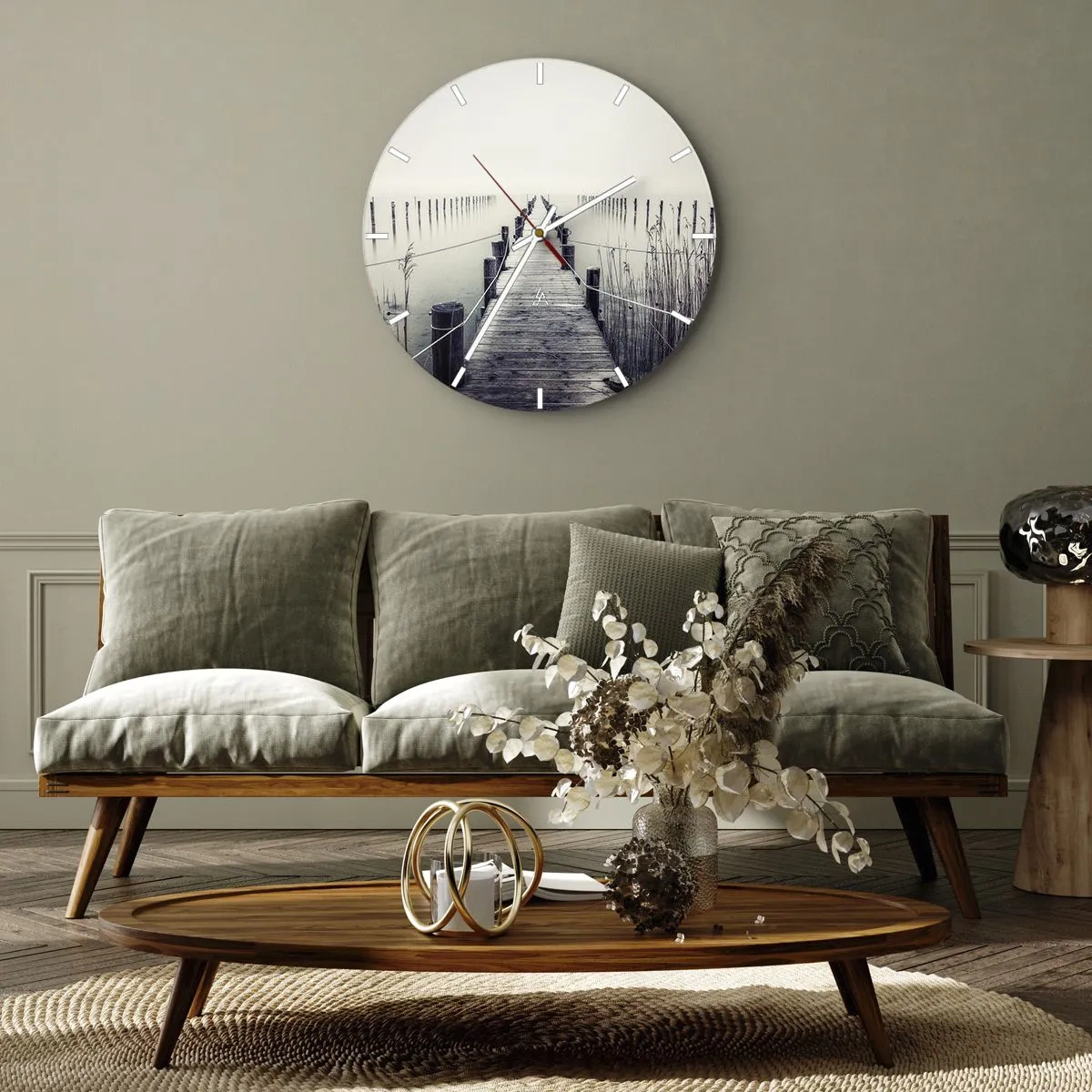 Zegar ścienny - Zanurz się w spokoju - 40x40 cm