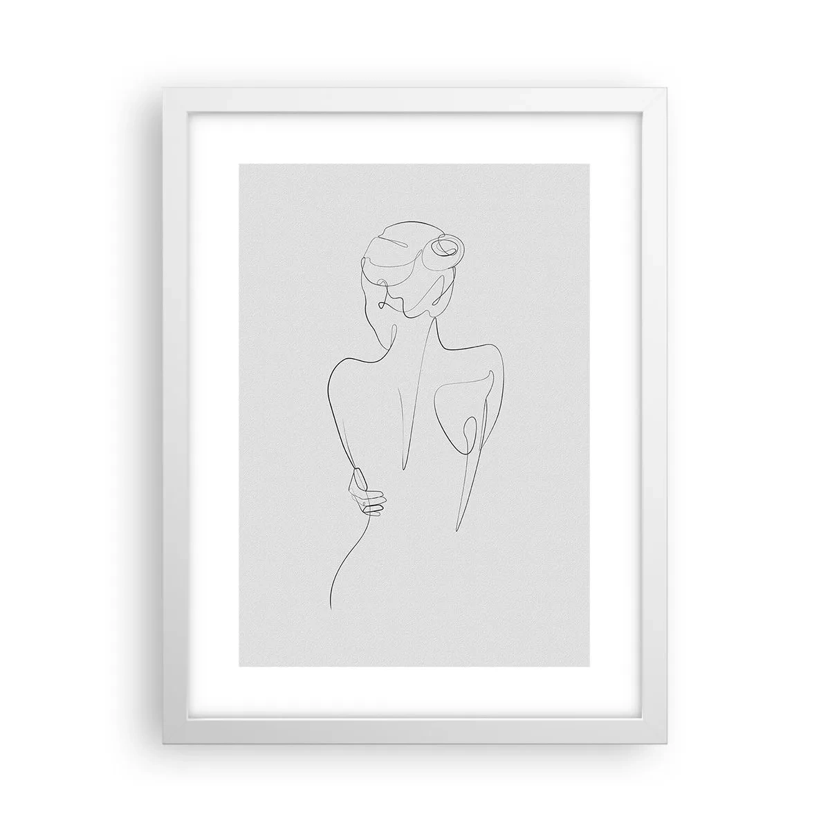 Plakat w białej ramie - Muzyka ciała - 30x40 cm