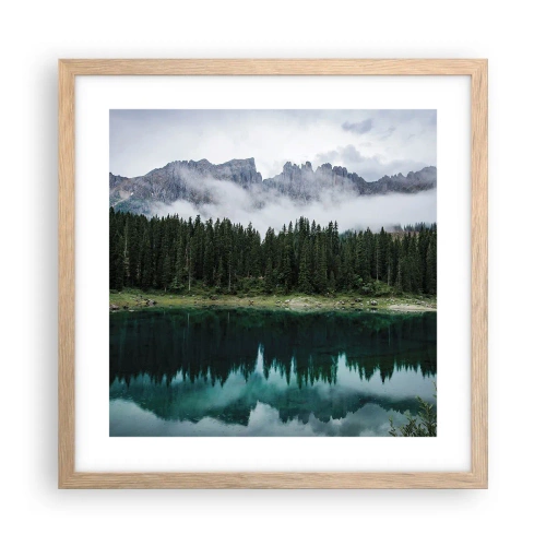 Plakat w ramie jasny dąb - Cicho, cicho, nie budźmy wody spiącej… - 40x40 cm