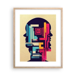 Plakat w ramie jasny dąb - Nowe więzi - 40x50 cm