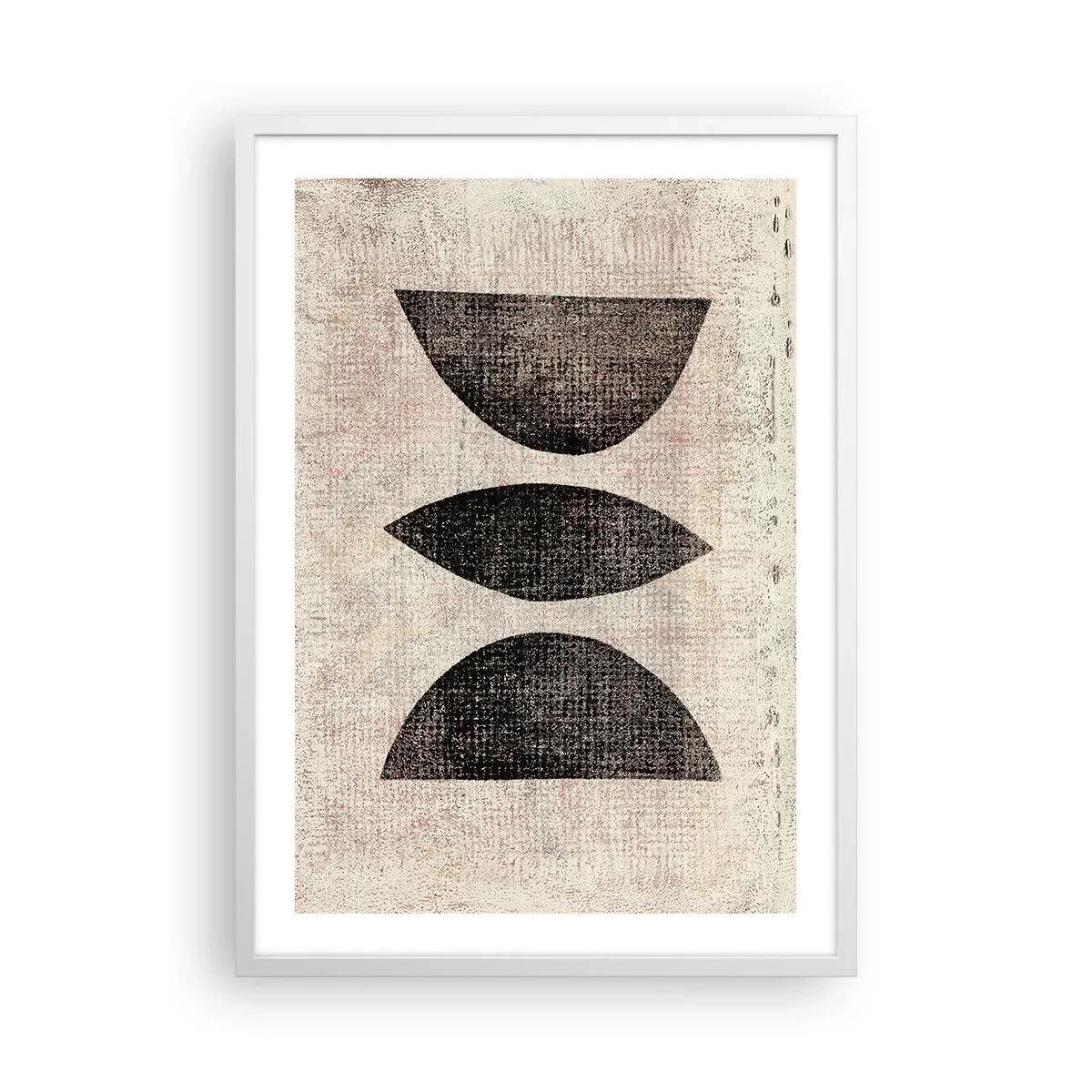 Plakat w białej ramie - Etniczna abstrakcja - 50x70 cm