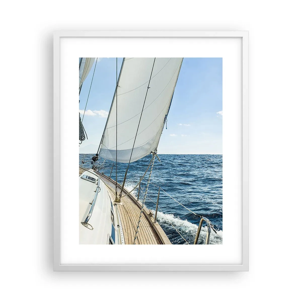 Plakat w białej ramie - Ahoj, przygodo - 40x50 cm