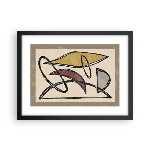 Plakat w czarnej ramie - Piony i poziomy - 40x30 cm