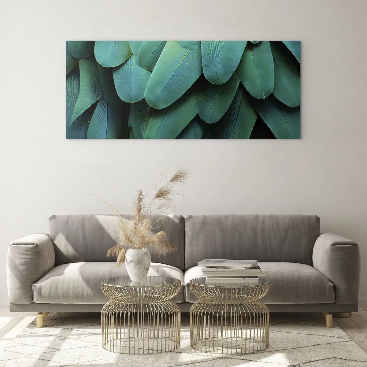 Obraz na szkle - Precyzja papuziej natury - 100x40 cm