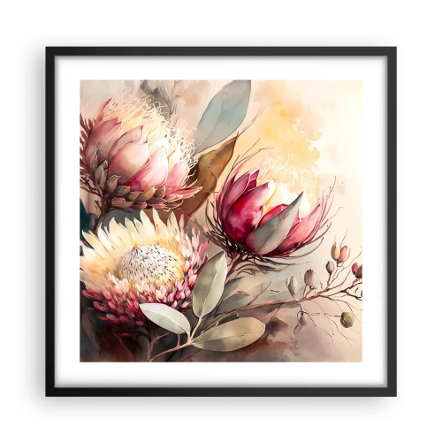 Plakat w czarnej ramie - Z profilu i en face - 50x50 cm