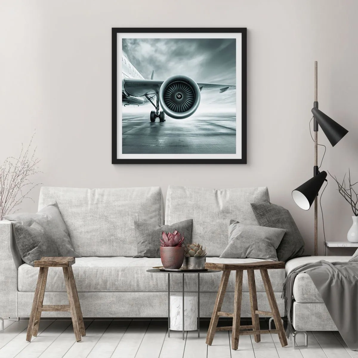 Plakat w czarnej ramie - Jest moc! - 60x60 cm