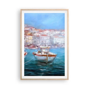 Plakat w ramie jasny dąb - Włoska zatoka - 61x91 cm