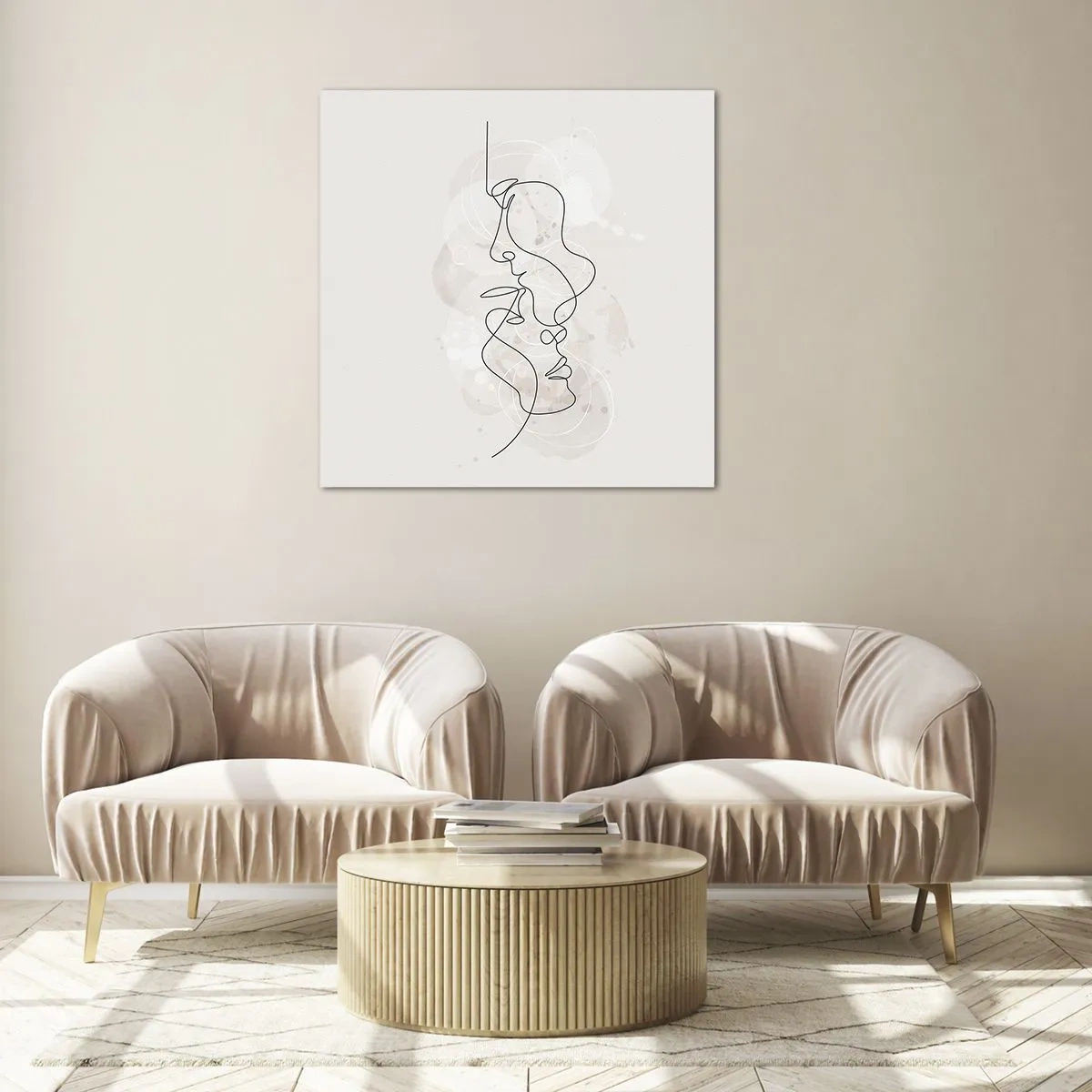 Obraz na szkle - Splątani w uścisku - 50x50 cm