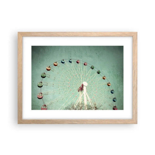 Plakat w ramie jasny dąb - Zapraszamy do zabawy - 40x30 cm